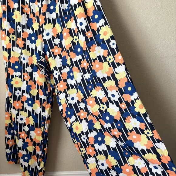 Modcloth NEW 1X Linen Blend Floral Print Halter Jumpsuit - Picture 9 of 16